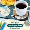 8Pcs Diamond Painting Wooden Cute Animal Coaster Diamond Art Kit w/ Holder No-Slip Decor