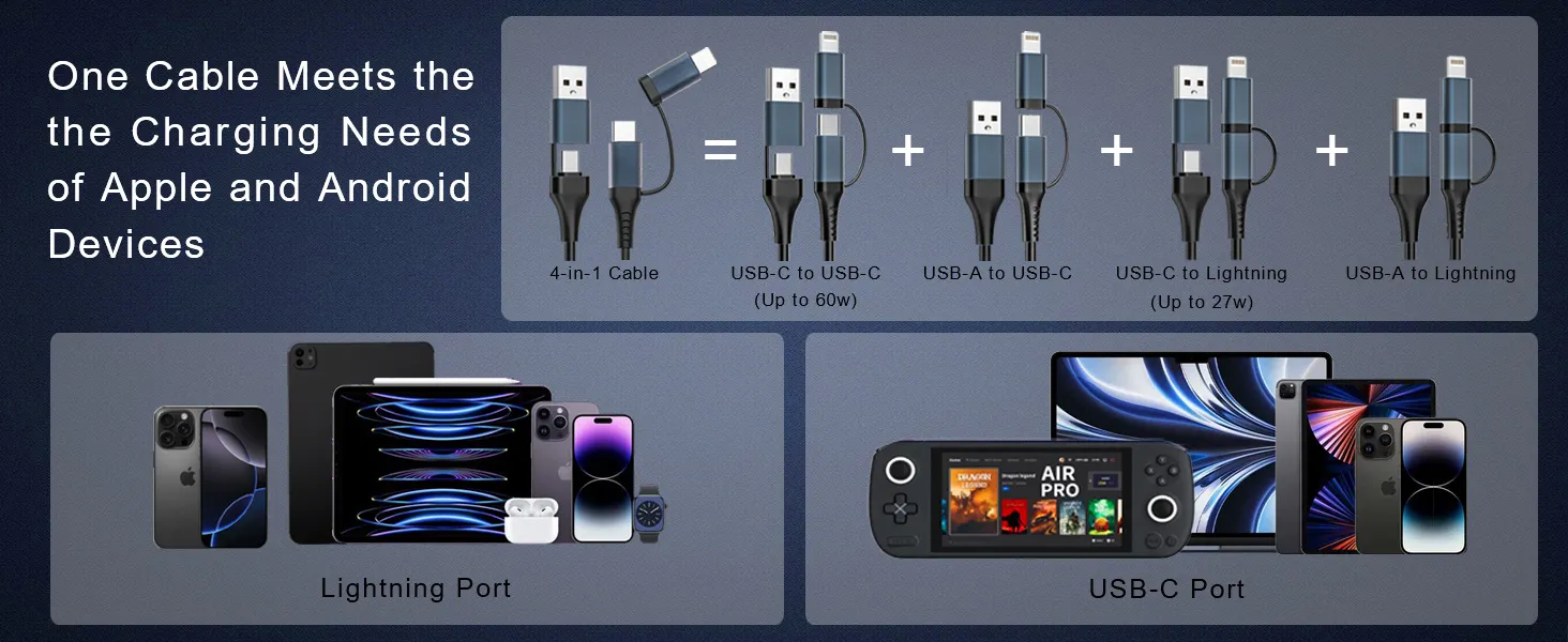 4 in 1 charging cable