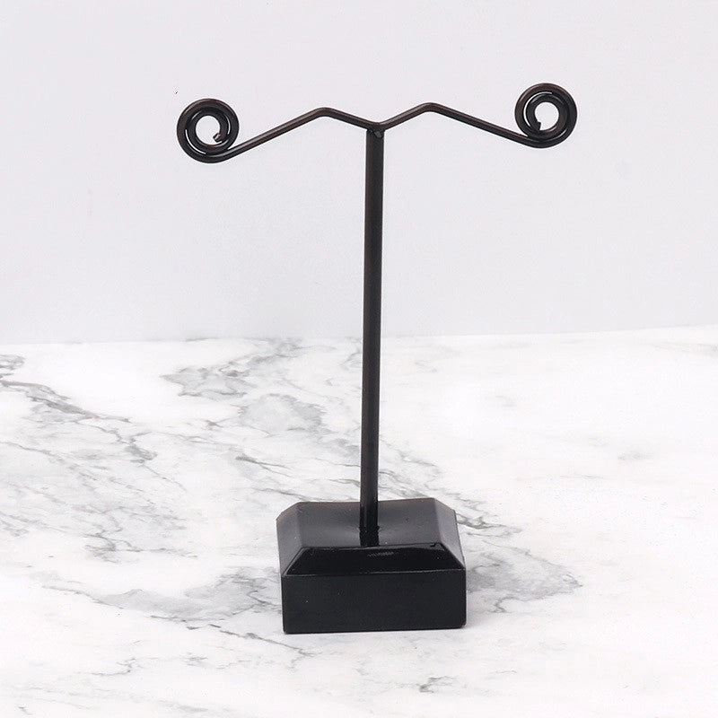 Minimalist T Shape Arylic Metal Jewelry Rack