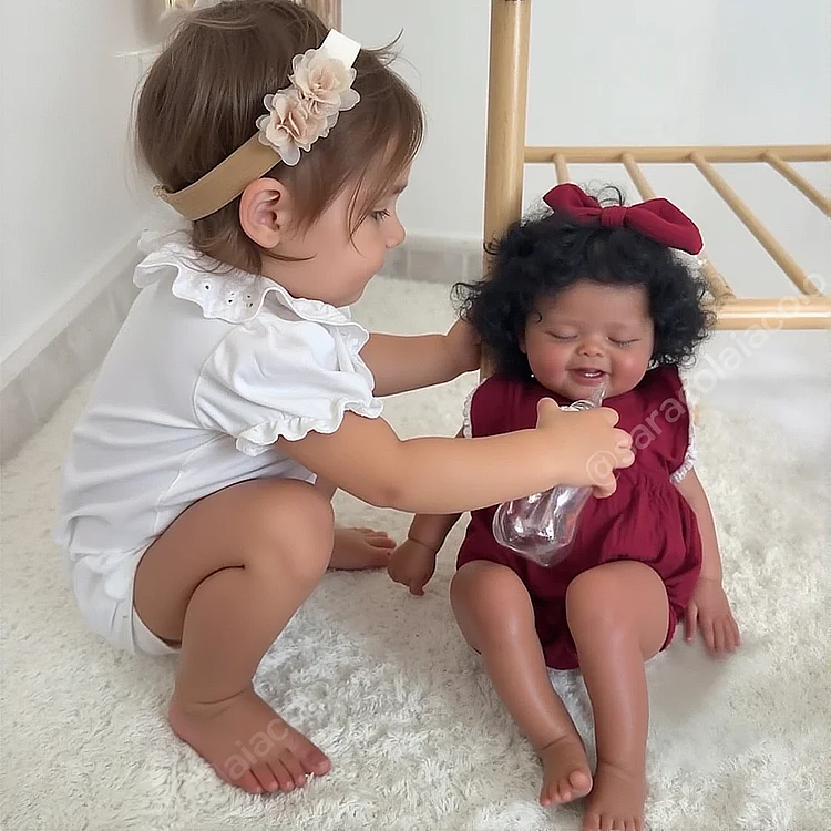 Babeside Sleeping Reborn Baby Bobby 20" African American Infant Girl Building Lovely Memories
