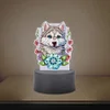 Cute Animal Diamond Painting LED Lamp Diamond Painting Night Light (Wolf)