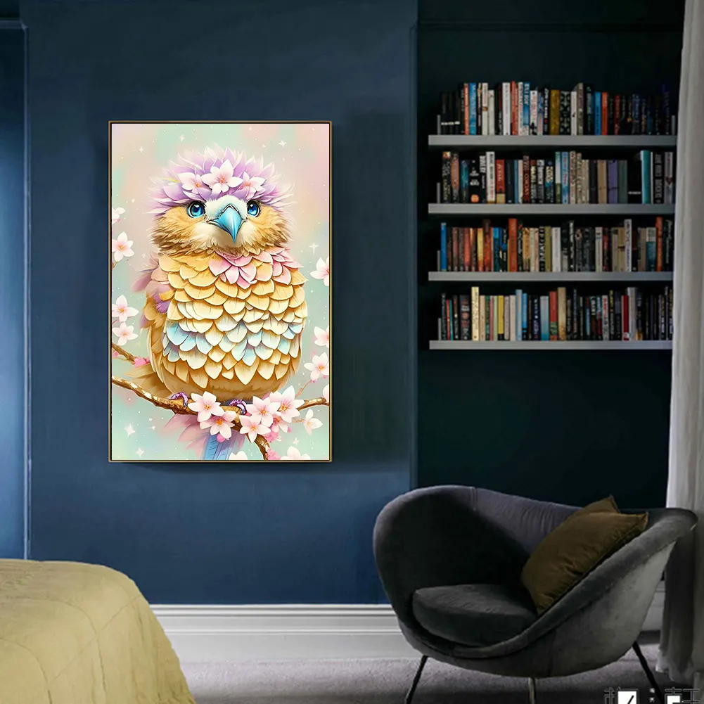 Full Round Diamond Painting 30*50cm - Owl