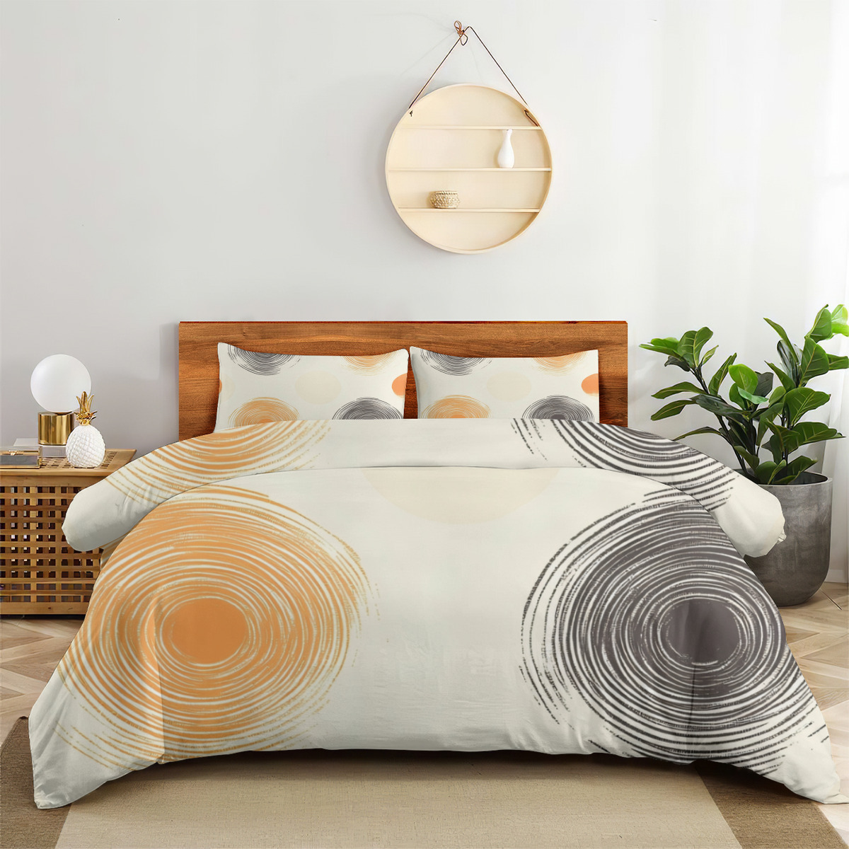 Printed Duvet Cover Three-piece Set