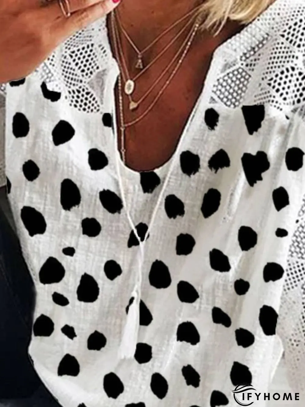 V Neck 3/4 Sleeve Casual Top | IFYHOME