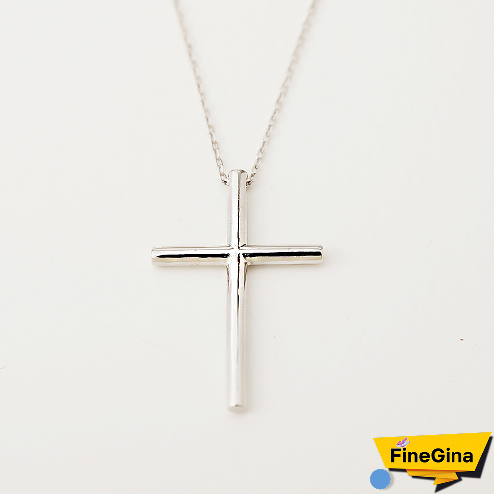 Cross Pendant 925 Sterling Silver Necklace