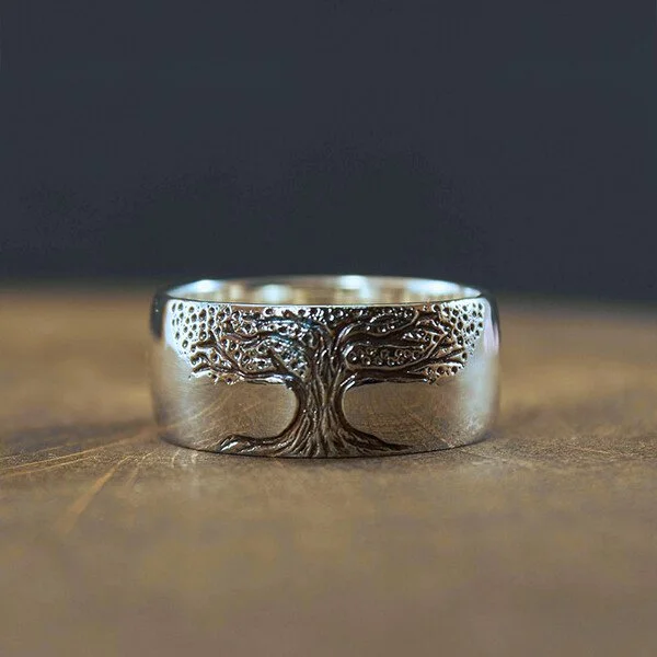 Sterling Silver Nature Tree of Life Ring