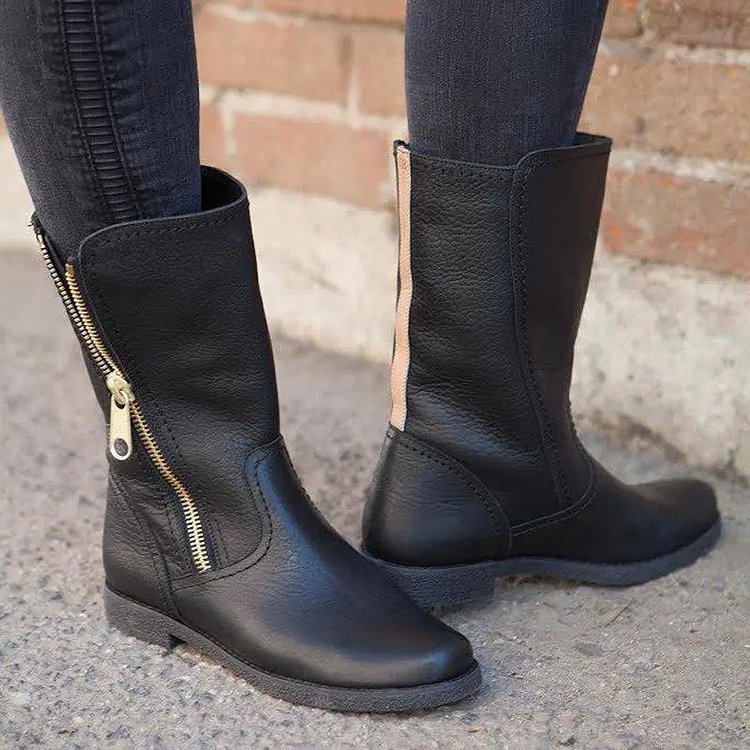 Women's Side Zipper Casual Boots