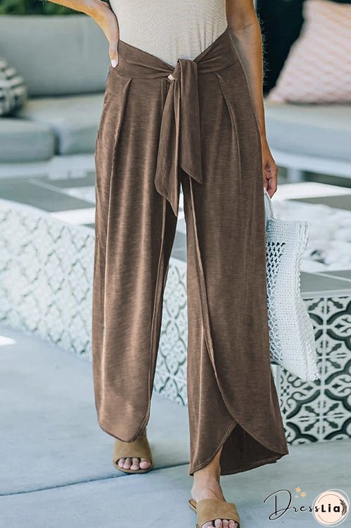 Meridress Tie Knot Waist Wide Leg Pants