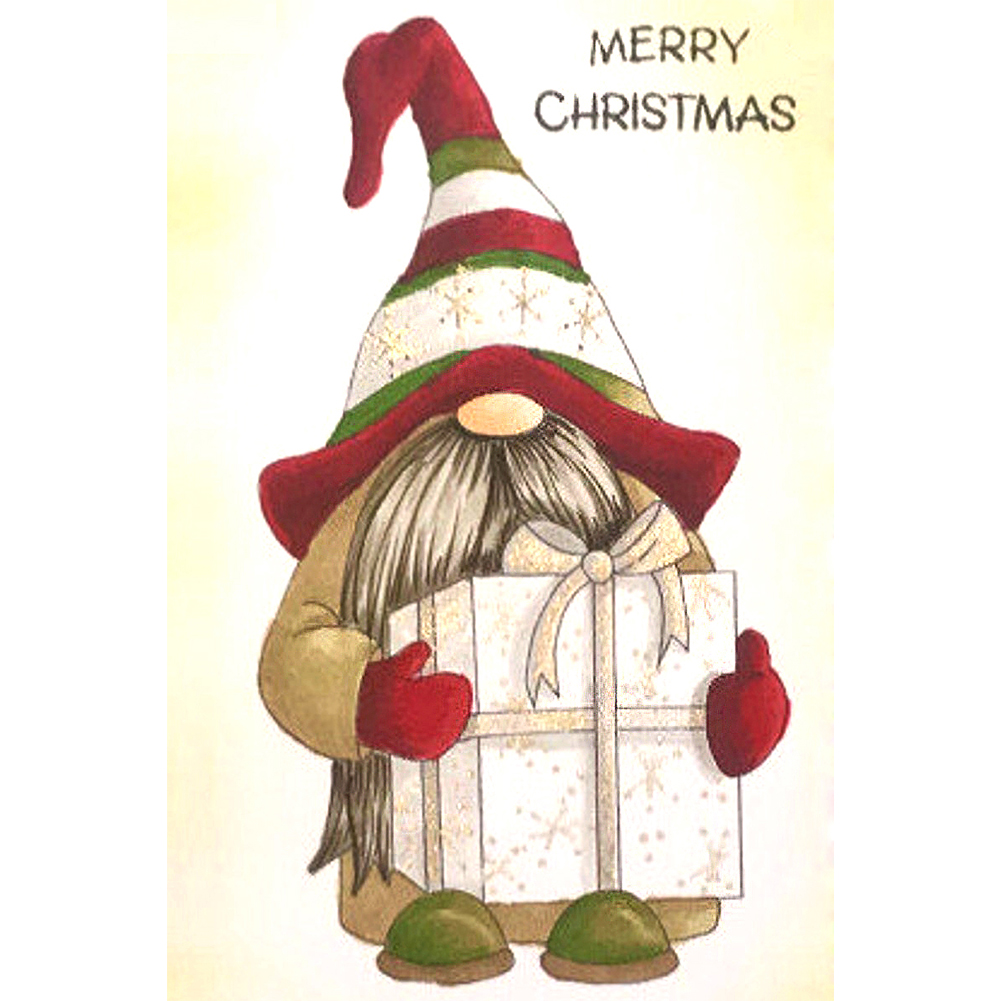 

Striped Hat Gnome - Round Drill Diamond Painting - 30*45CM, 501 Original