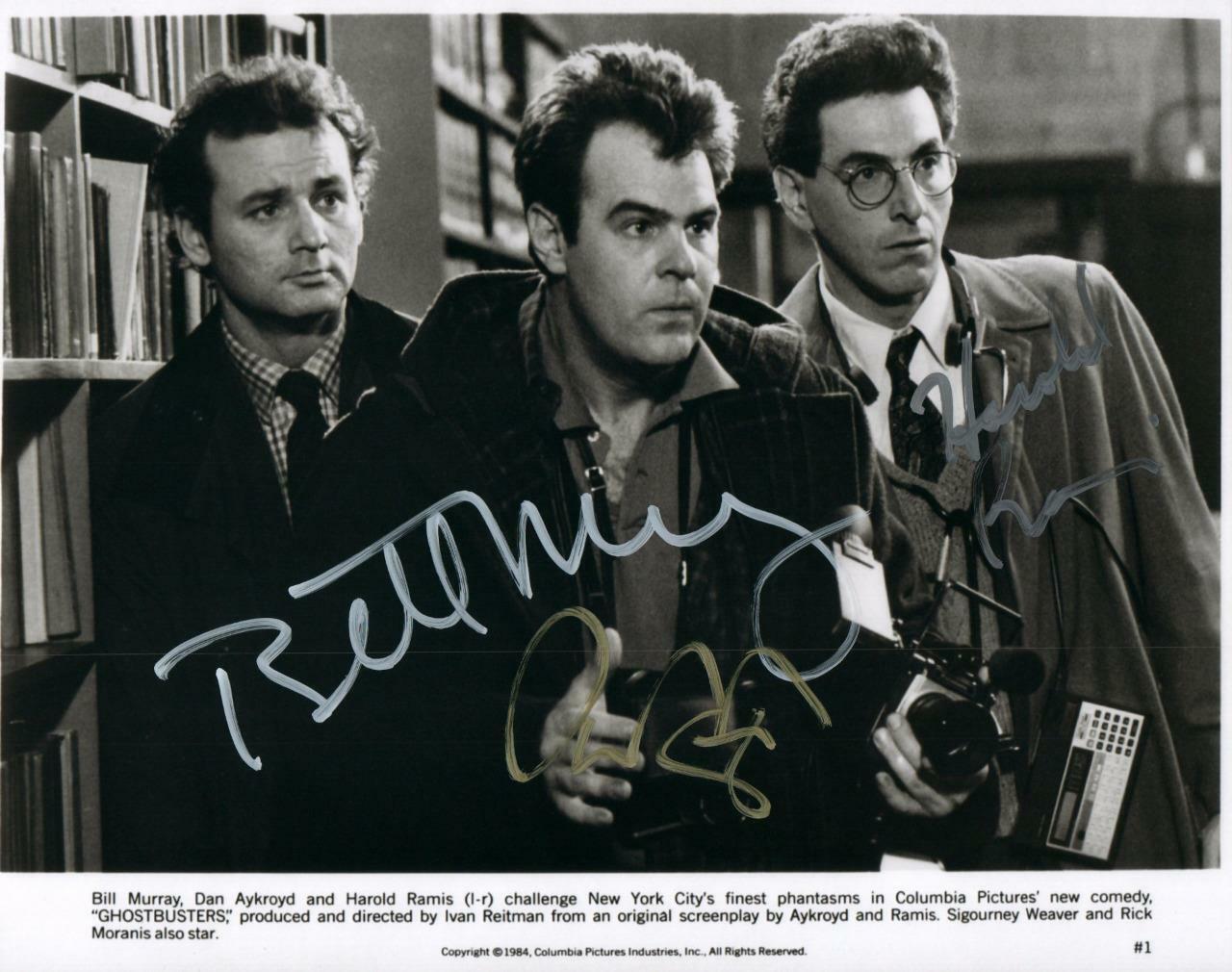 Dan Aykroyd Bill Murray Harold Ramis autographed 8x10 Picture signed and COA