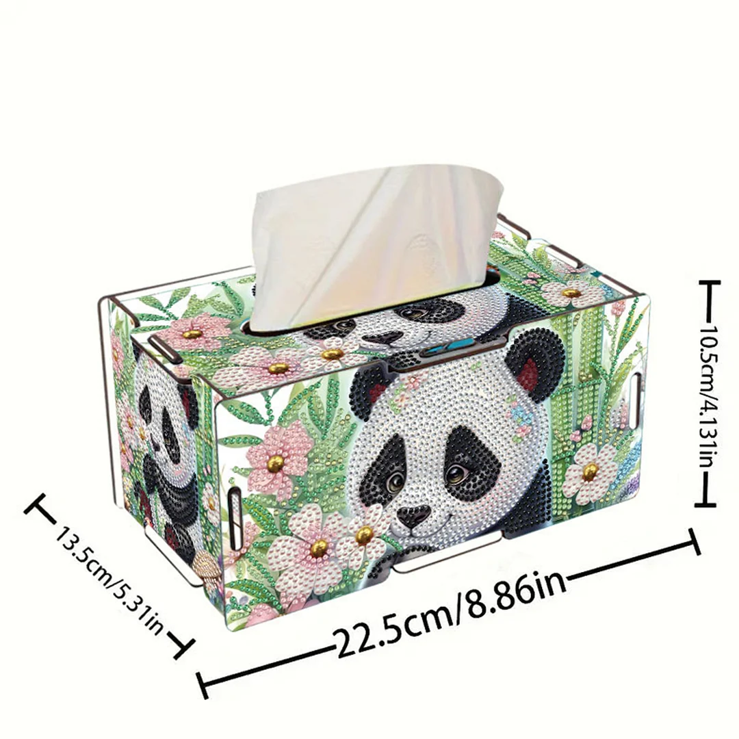 Wooden Diamond Painting Tissue Box for Home and Office Decoration(CZH003)