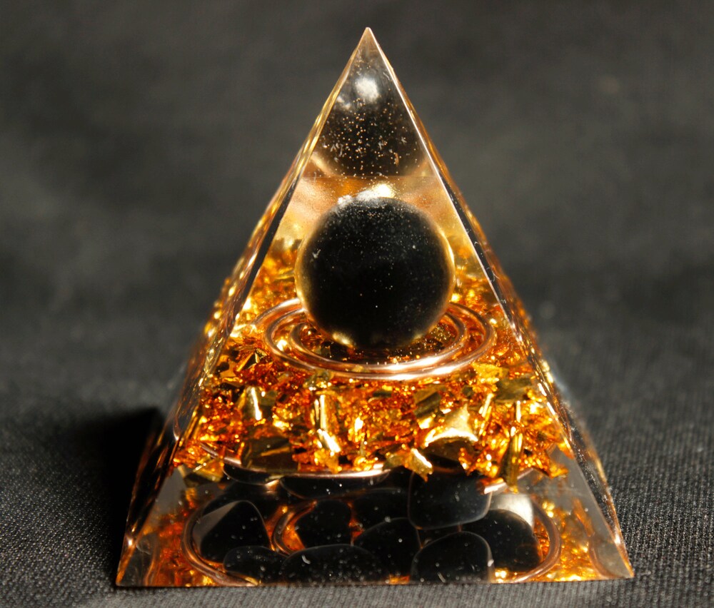 

Orgone Pyramid Chakra - Obsidian in Double, 501 Original