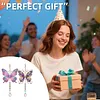 Butterfly 5D Diamond Painting Suncatcher with Crystal Pendant, Double-Sided Hanging Wind Chime Kit for Adults | Colorful Spring Window Decor