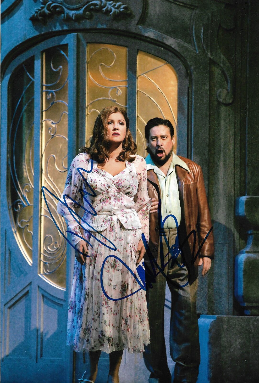 Anna Netrebko & Marcelo Alvarez Opera signed 8x12 inch Photo Poster painting autographs