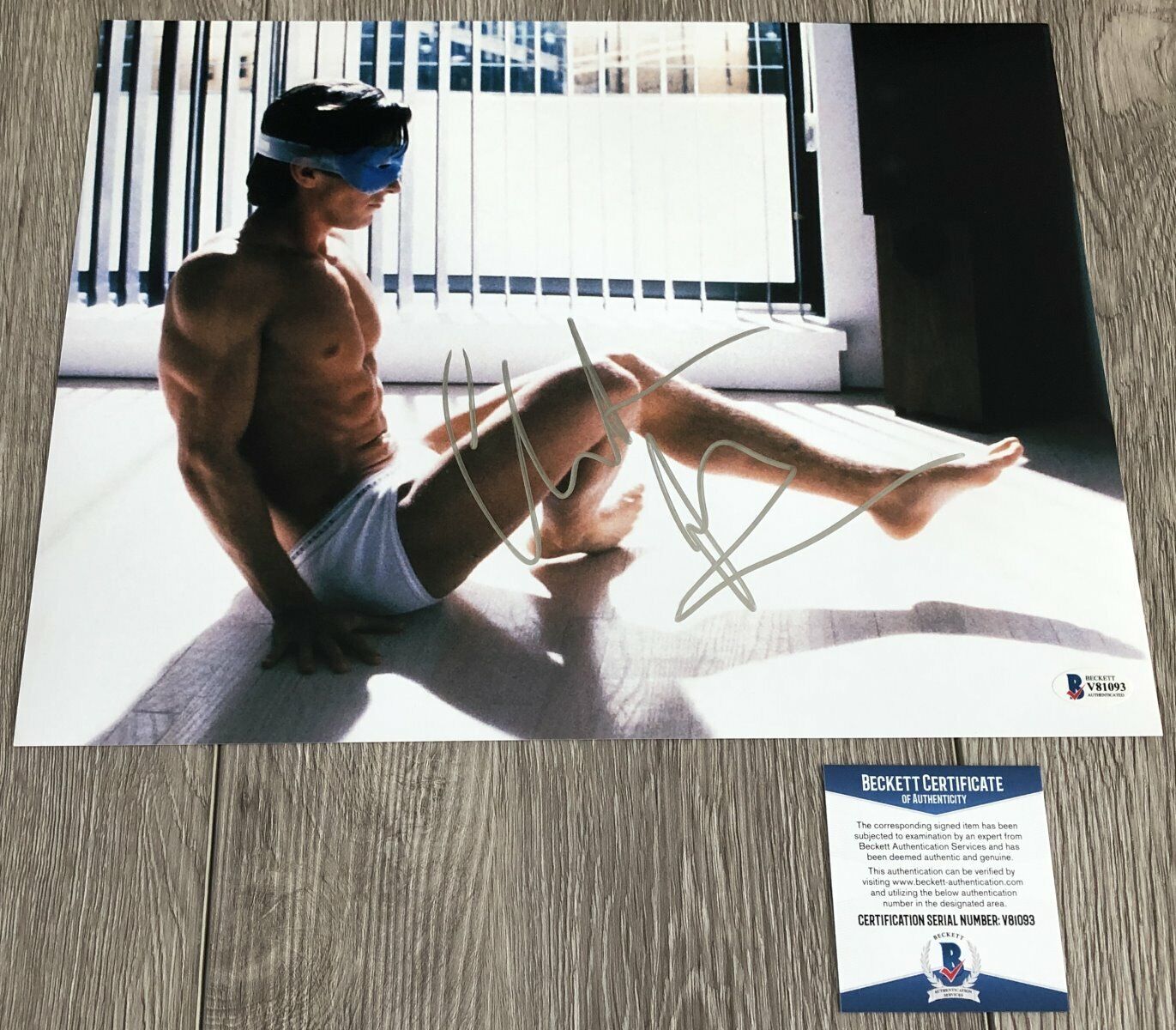 CHRISTIAN BALE SIGNED AMERICAN PSYCHO 11x14 Photo Poster painting w/EXACT PROOF BAS BECKETT COA