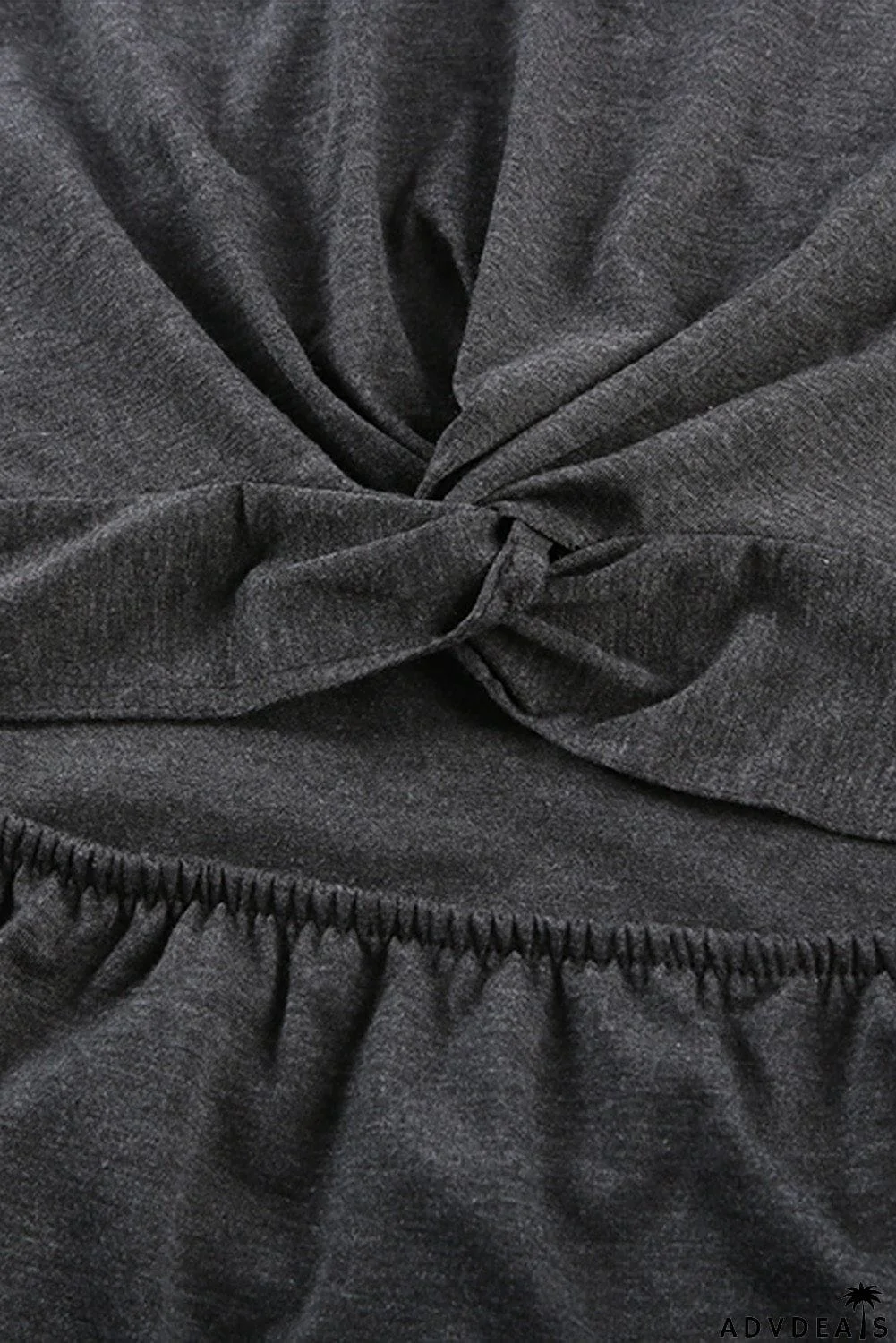 Burgundy Crew Neck Sleeveless Twist Hollow-out Bodycon Mini Dress