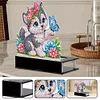Diamond Painting Puppy Butterfly Candle Holder for Aromatherapy Art Crafts