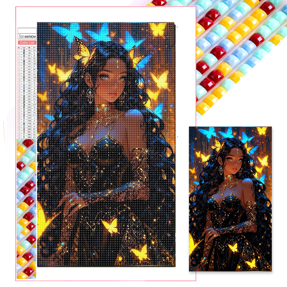 Black Beauty 40*70cm(picture) full square drill diamond painting