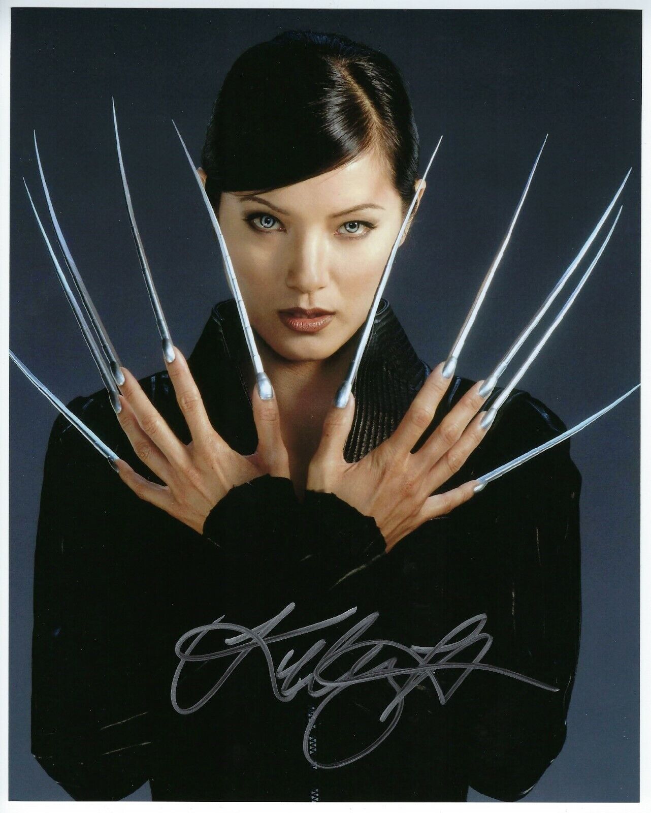 Kelly Hu - X-Men signed Photo Poster painting