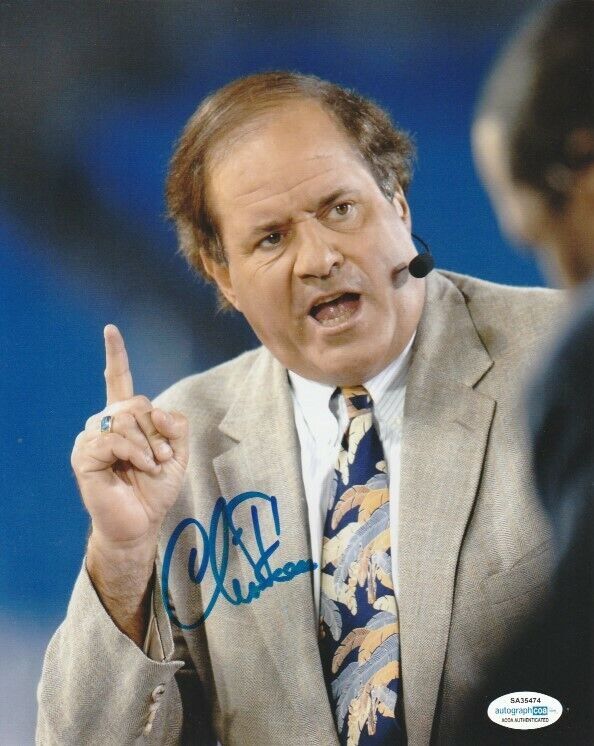 ESPN SPORTSCENTER CHRIS BERMAN SIGNED 8x10 Photo Poster painting! ACOA COA EXACT PROOF!