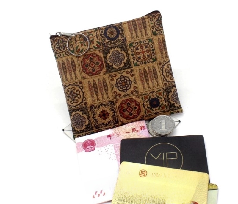 Women’s Geometric Woven Fabric Zipper Coin Purses