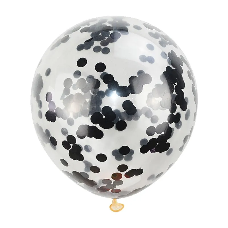 5/10/20pcs Gold Confetti Latex Balloons Glitter Clear Transparent Helium Balloon Wedding Baby Shower Birthday Party Decorations