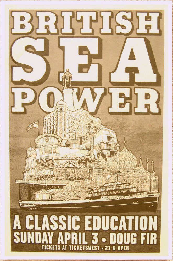 BRITISH SEA POWER 2011 Gig POSTER Portland Oregon Concert