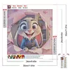 Diamond Painting -DIY Round Drill Cartoon Judy Hopps Happy Tear-Out