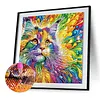Kits de peinture en diamant partiel en forme sp&eacute;ciale de chat color&eacute; 5D DIY pour adultes d&eacute;butants d&eacute;coration int&eacute;rieure diamants et kits d&rsquo;art pr&eacute;cie