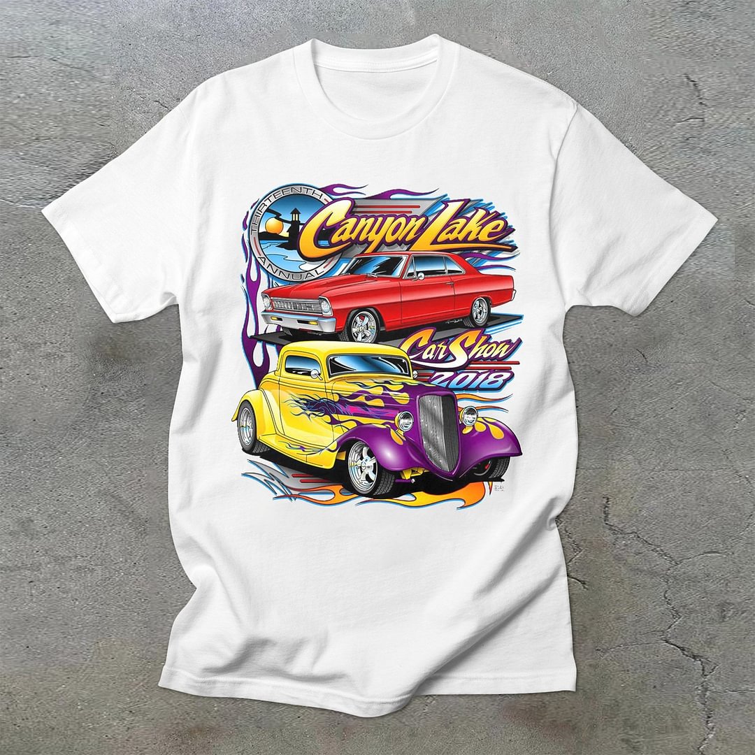 Hip-hop fashion car retro short-sleeved T-shirt