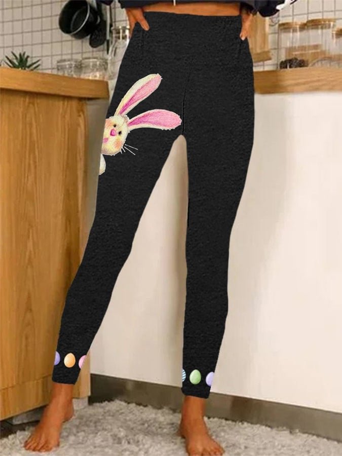 Easter Rabbit Printed Women's Leggings
