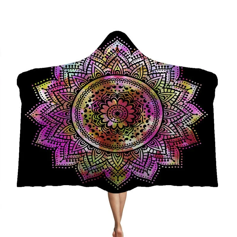 3D Printed Hooded Blanket Anime Soft Fluffy Blankets For Adults Sherpa Fleece Winter Throw Blanket Hoodie Blanket Travel Mantle