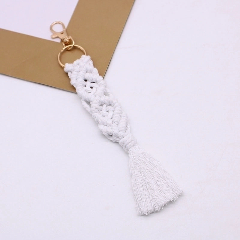 Minimalist Solid Color Cotton Rope Unisex Bag Pendant