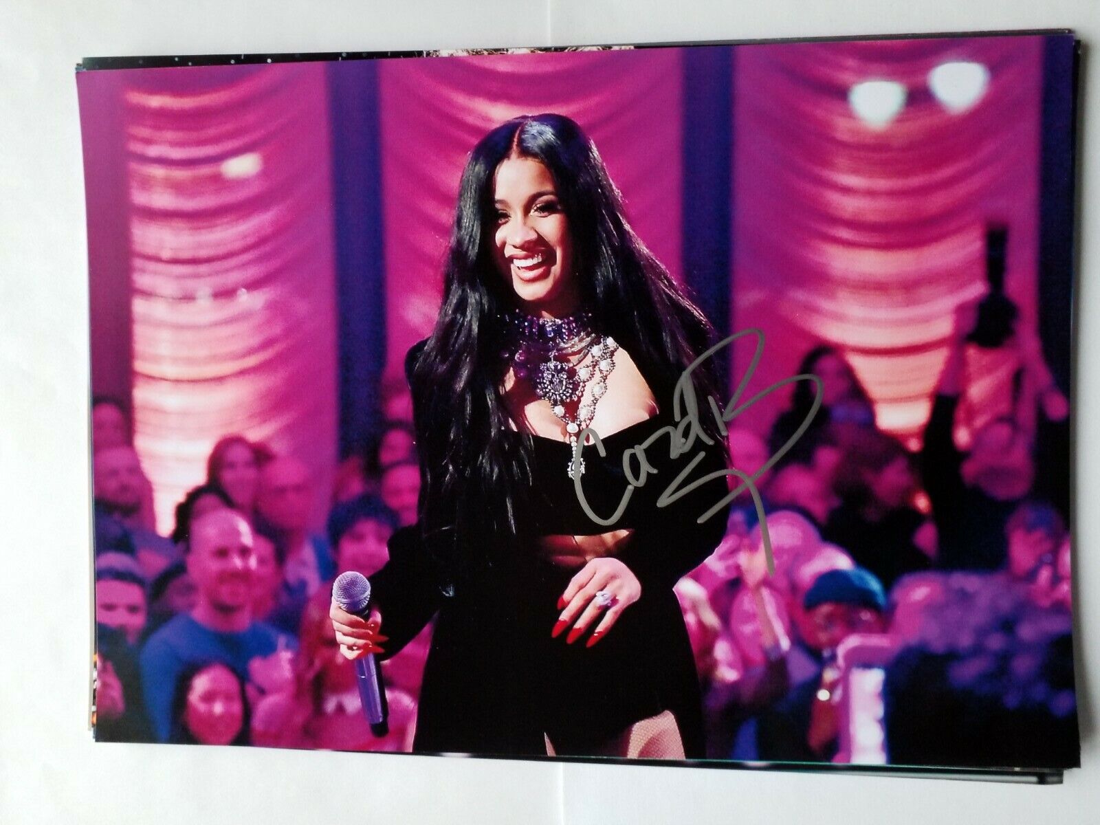 CARDI B Autographed Signed 11 3/4 x 8 1/4 Photo Poster painting - Singer