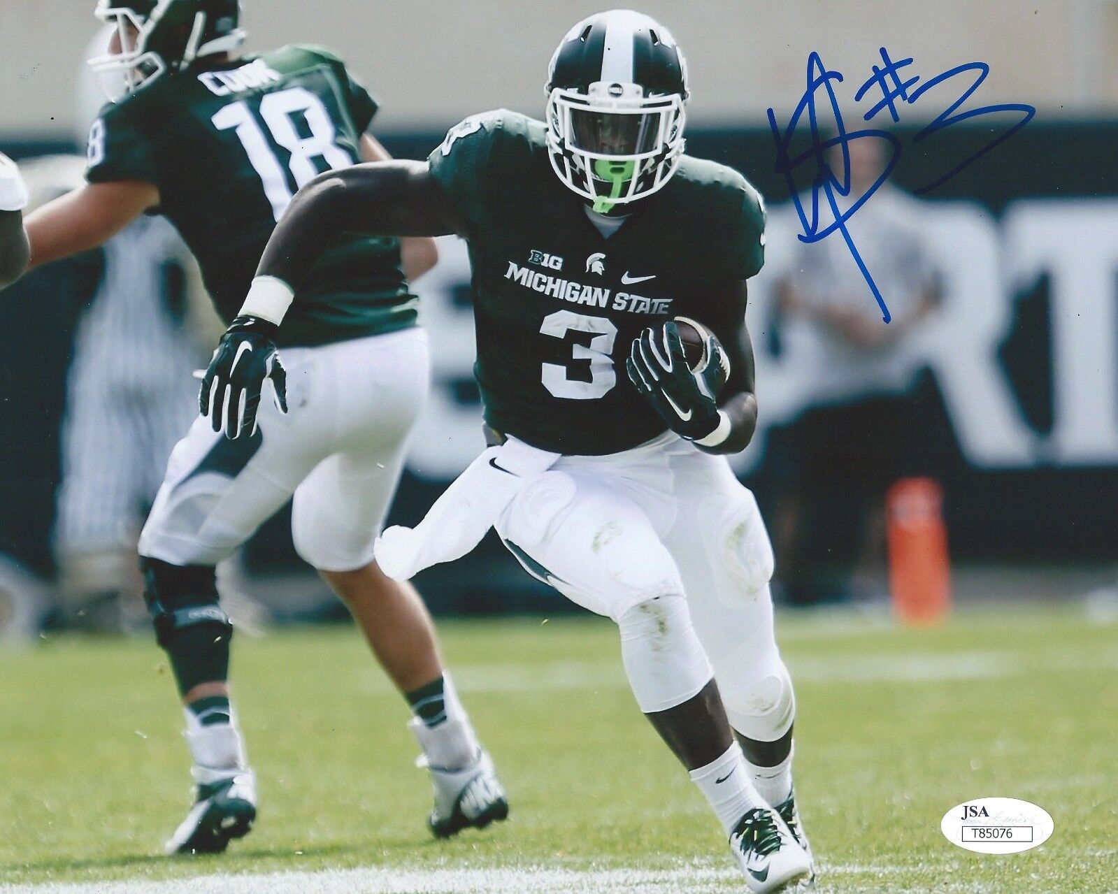 LJ SCOTT Signed Autographed 8x10 Photo Poster painting Michigan State MSU Spartans NFL JSA COA 1