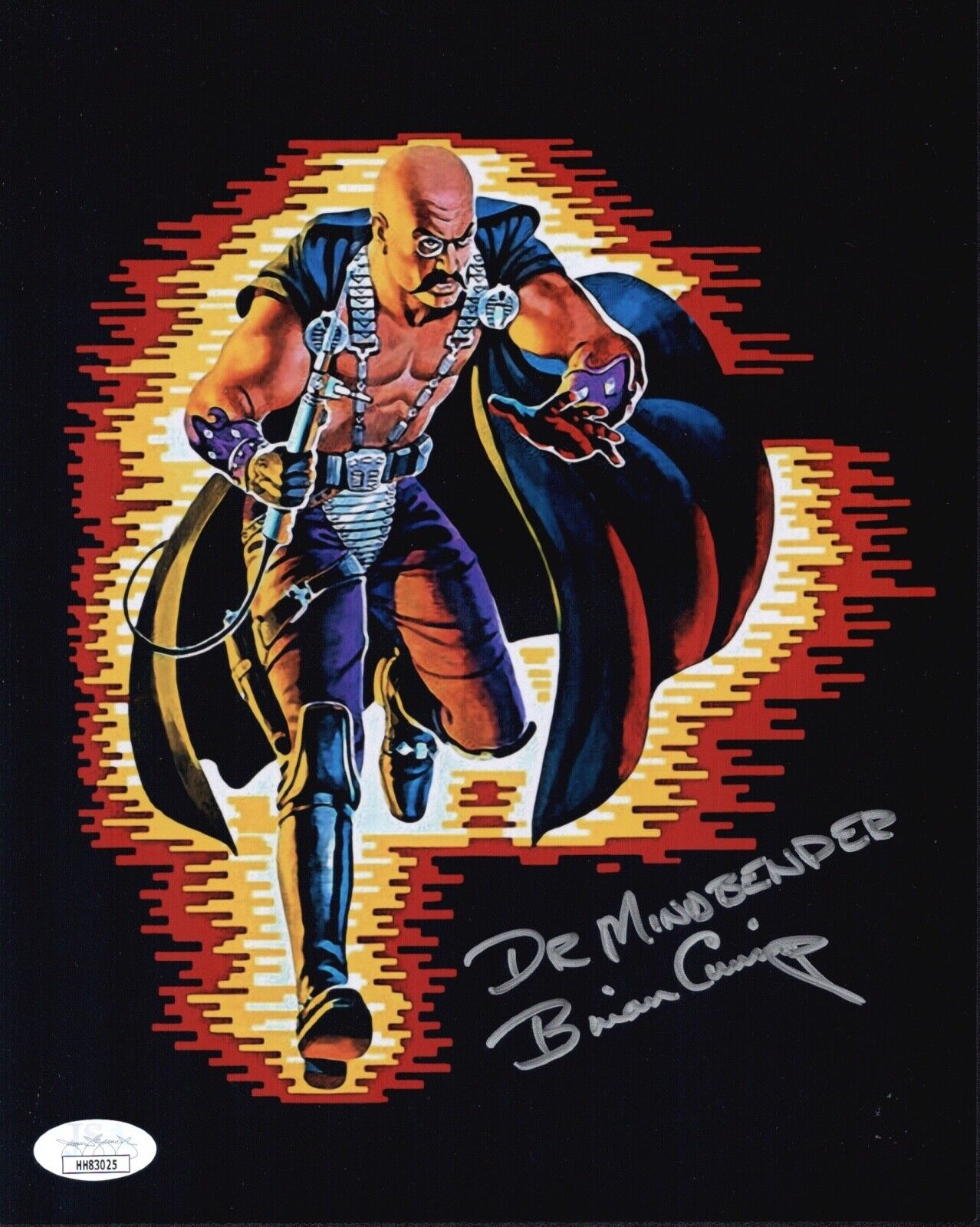 BRIAN CUMMINGS Signed DR. MINDBENDER G.I. Joe 8x10 Photo Poster painting Autograph JSA COA Cert