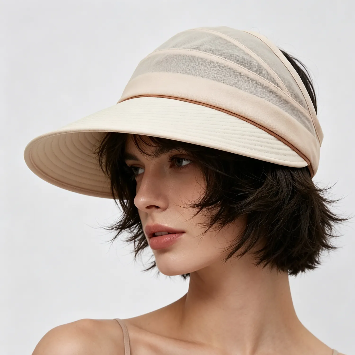 100% Silk Sun Hat Wide Brim Breathable Lightweight Visor For Women REAL SILK LIFE