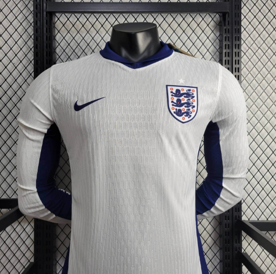 2024 England Home Long sleeve Player version Football Jersey Set Thai Quality
