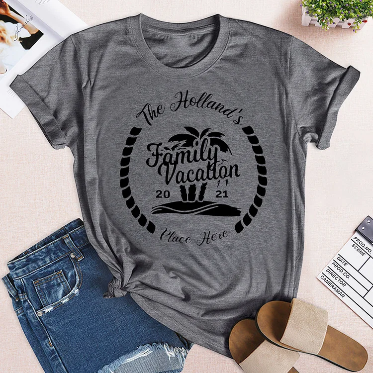 Retro Beach Family Vacation T-Shirt Tee -02715