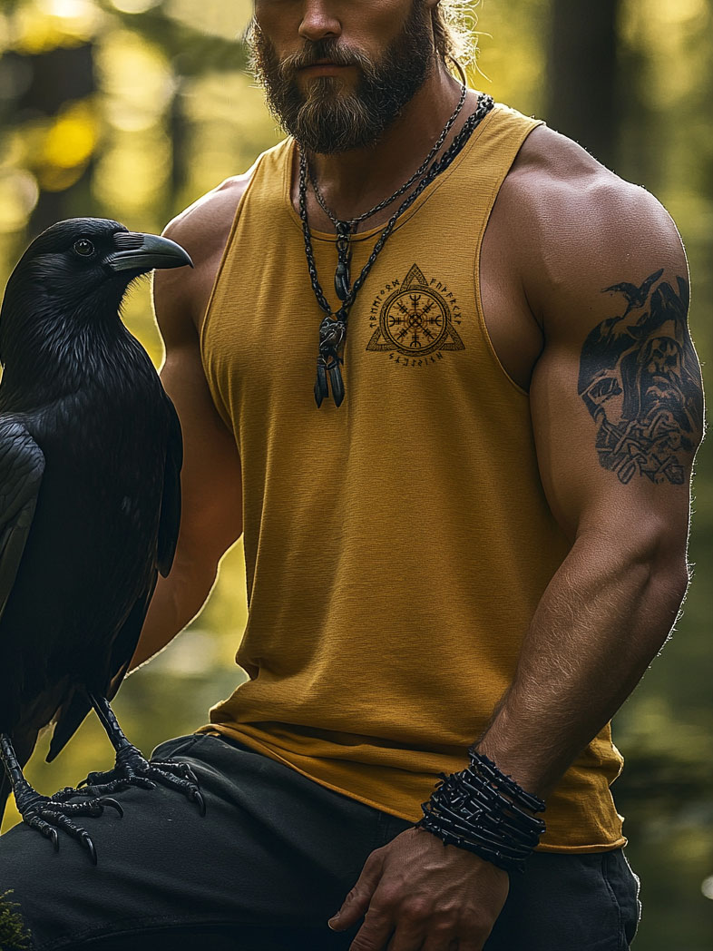 Men's Viking Fenrir's Knot Rune Totem Vest