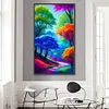 Colourful Trees - Round AB Drills Diamond Painting(45x75cm)