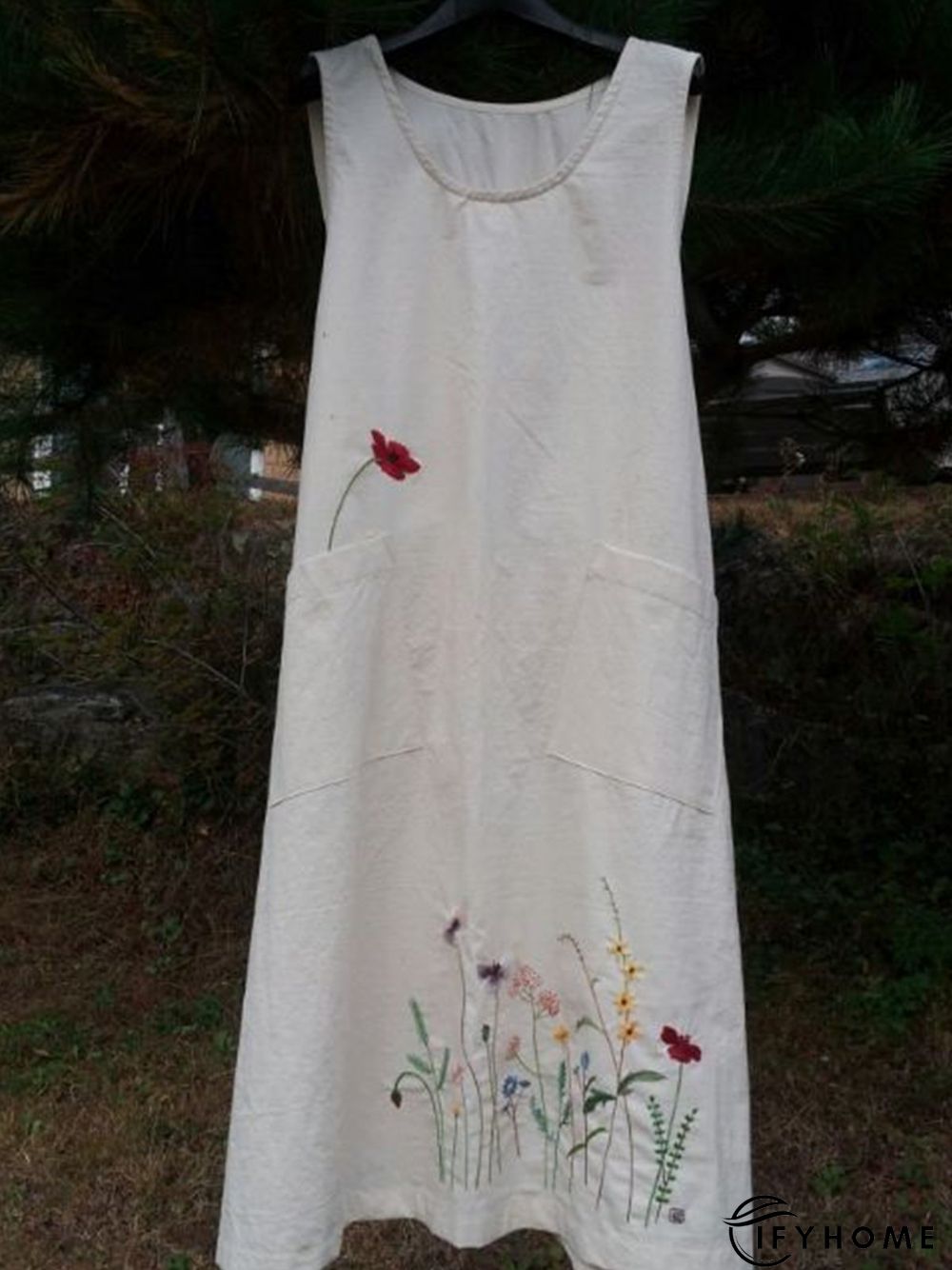 Casual Sleeveless Round Neck Plus Size Dress | IFYHOME