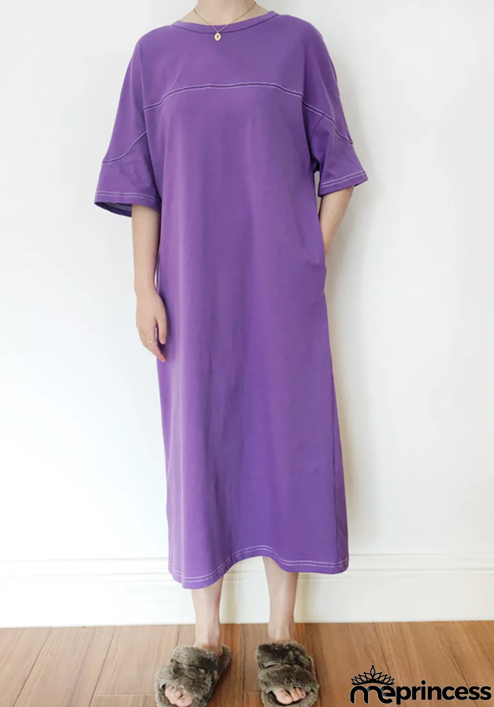 Parent-child Wear Girl Spring Summer Casual Loose Knitting Dress