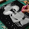 DIY Pearl Painting Elegant Woman for Home Wall Decor with Frame(30x30cm)