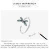 925 Sterling Silver Dragonfly Cuff Ring（Adjustable Ring）