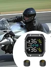 Motorcycle TPMS Tire Pressure Temperature Monitoring Alarm System with 2 Sensors