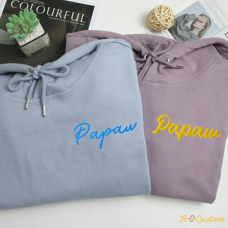 TOSCUSTOM™ Custom Unique Gifts for Dad Embroidered Grandpa Hoodies
