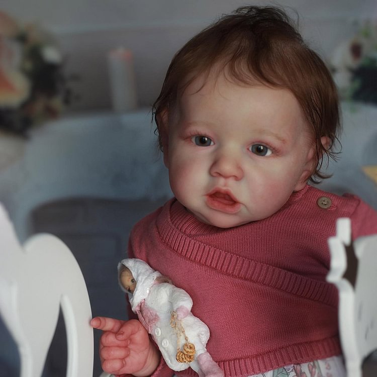  [New!]20" Large Size Reborn Toddlers Babies Doll Super Lifelike Handmade Awake Reborn Girl Doll Hedwig With Brown Hair - Reborndollsshop.com®-Reborndollsshop®