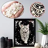 Cat Premium 5D Diamond Painting Kit Black & White Pearls painting Sparkling Special Shaped Diamond painting
