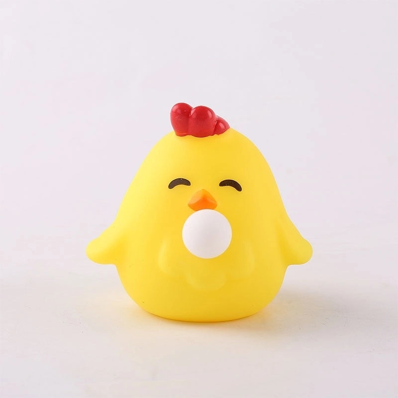 New Decompression Small Yellow Duck Spit Bubble Compressible Extrusion Vent Pvc Toy